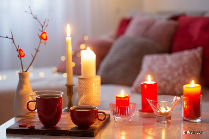 Parisian apartment with candles