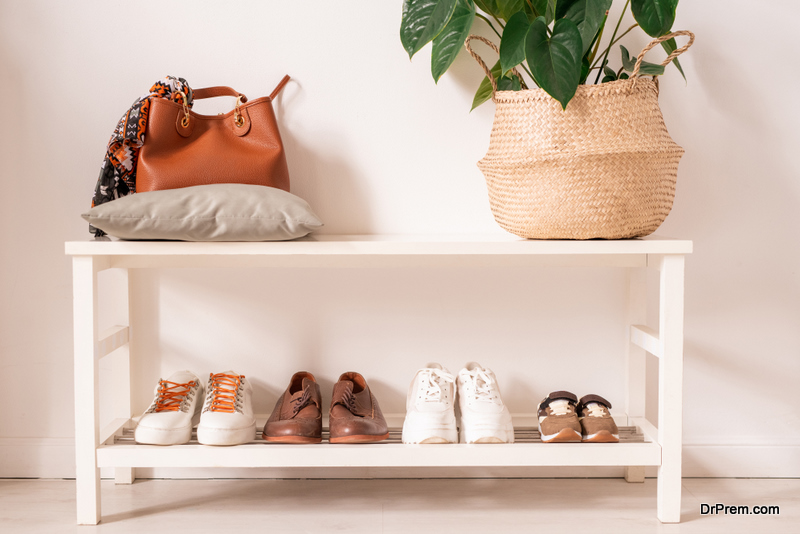 shoe rack at home