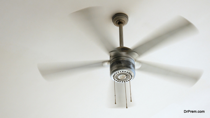 Ceiling fan rotating