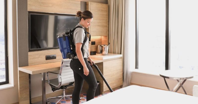 using backpack vacuum for cleaning