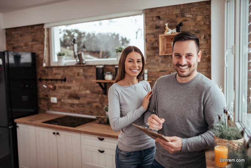 couple in Gourmet kitchen