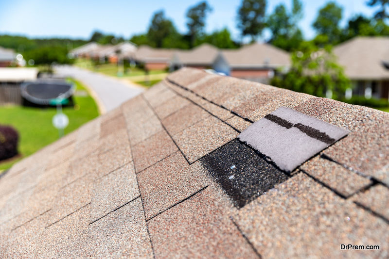 damaged shingles