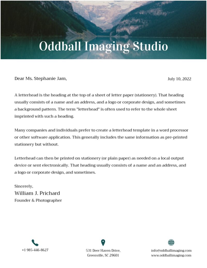 A Creative Letterhead Design