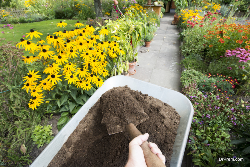 Compost soil - for the flowerbed