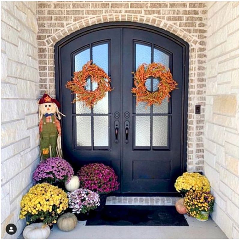 Double Arch Wrought Iron Doors