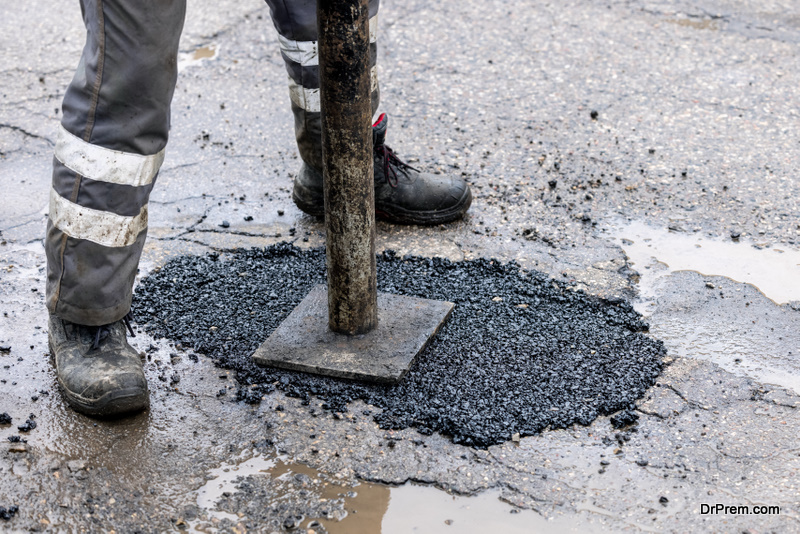 Hot-patch pothole repair