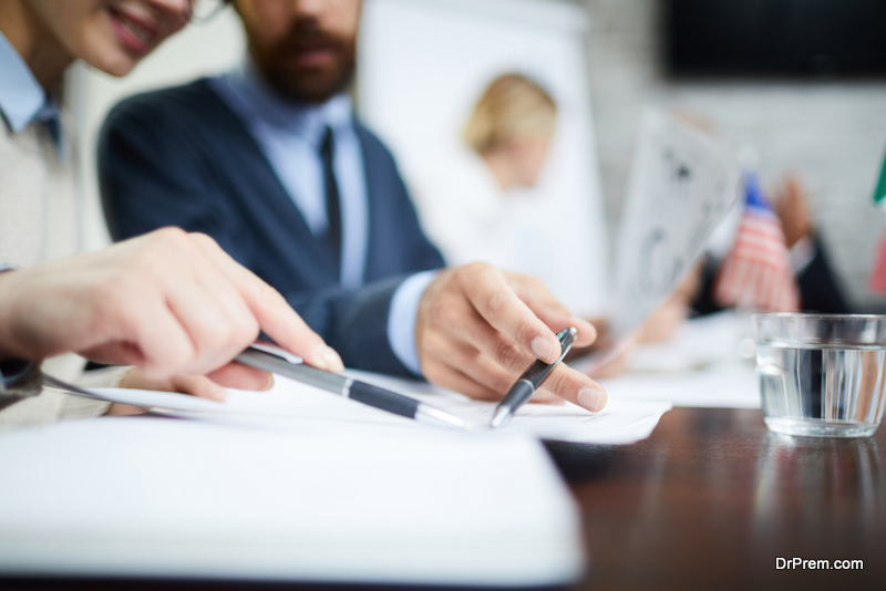 business people doing paperwork