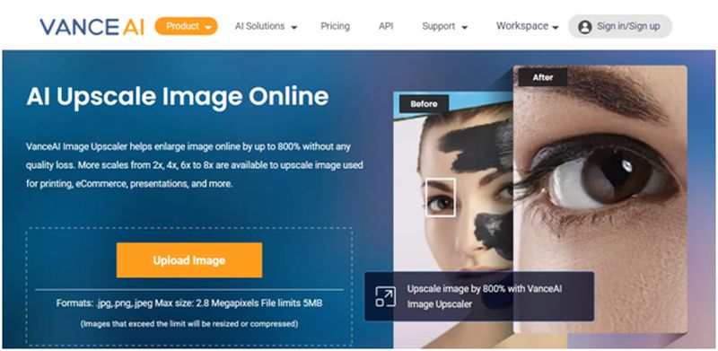 VanceAI Image Upscaler